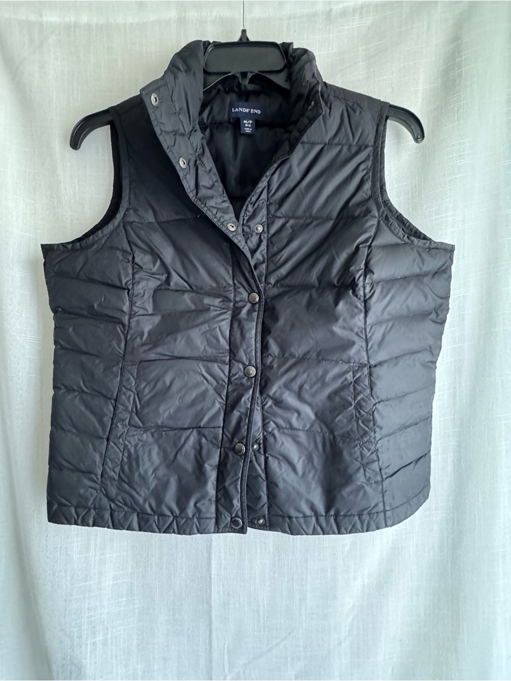 Lands' End Black Quilted Puffer Vest